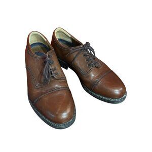 Dockers Mens Brown Leather Dress Shoes Size 8 SKU 8943